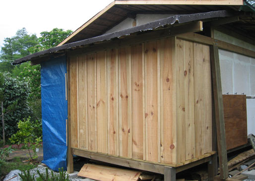 interieur de la cabane à thé : tokonoma