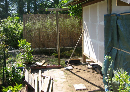 interieur de la cabane à thé : tokonoma