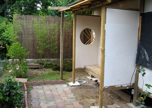 interieur de la cabane à thé : tokonoma